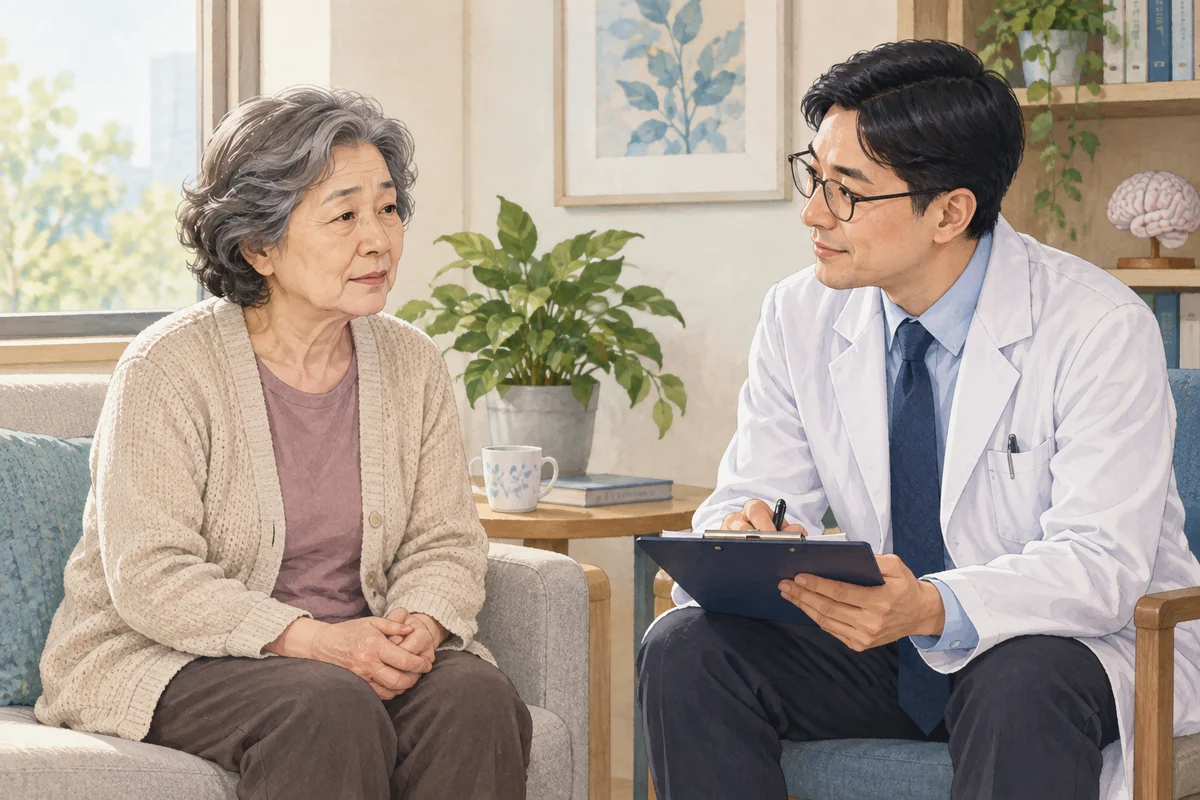 기억력과 의욕 저하를 함께 이야기하는 상담 장면