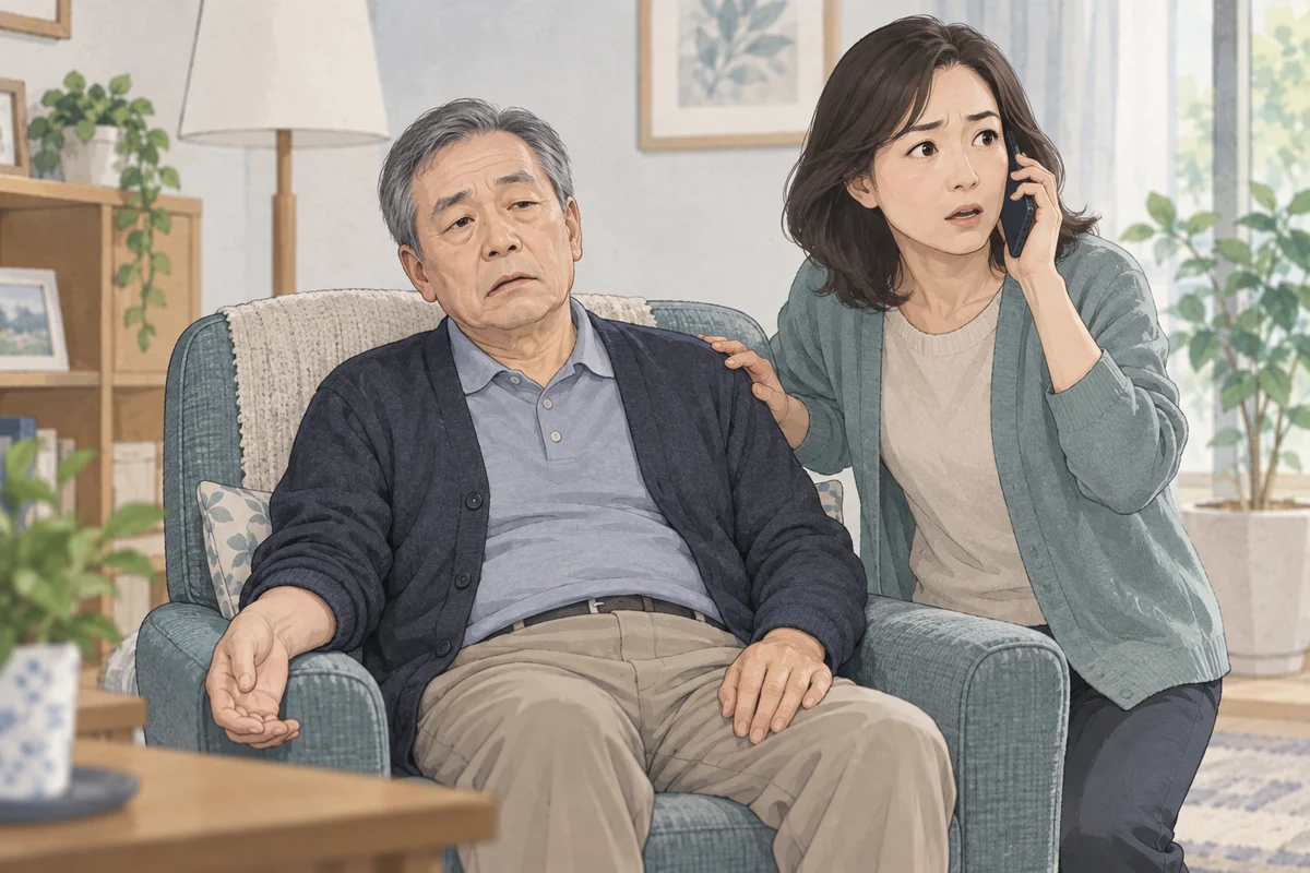 갑작스러운 신경 증상에 즉시 도움을 요청하는 가족